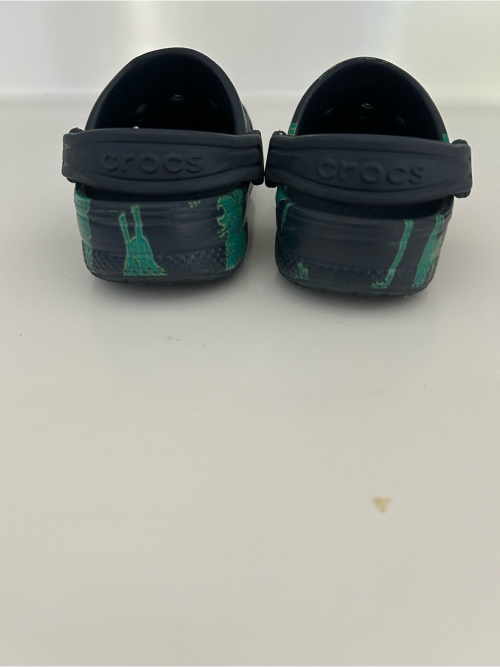 Crocs Dinosaur Slip On Water Sandals Size 8 Navy/Green - Picture 5 of 8